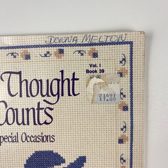 It's the Thought That Counts VTG 1983 Cross Stitch Pattern Book Family Gift - Picture 2 of 16